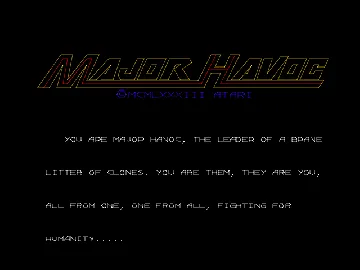 Major Havoc (Return to Vax) screen shot title